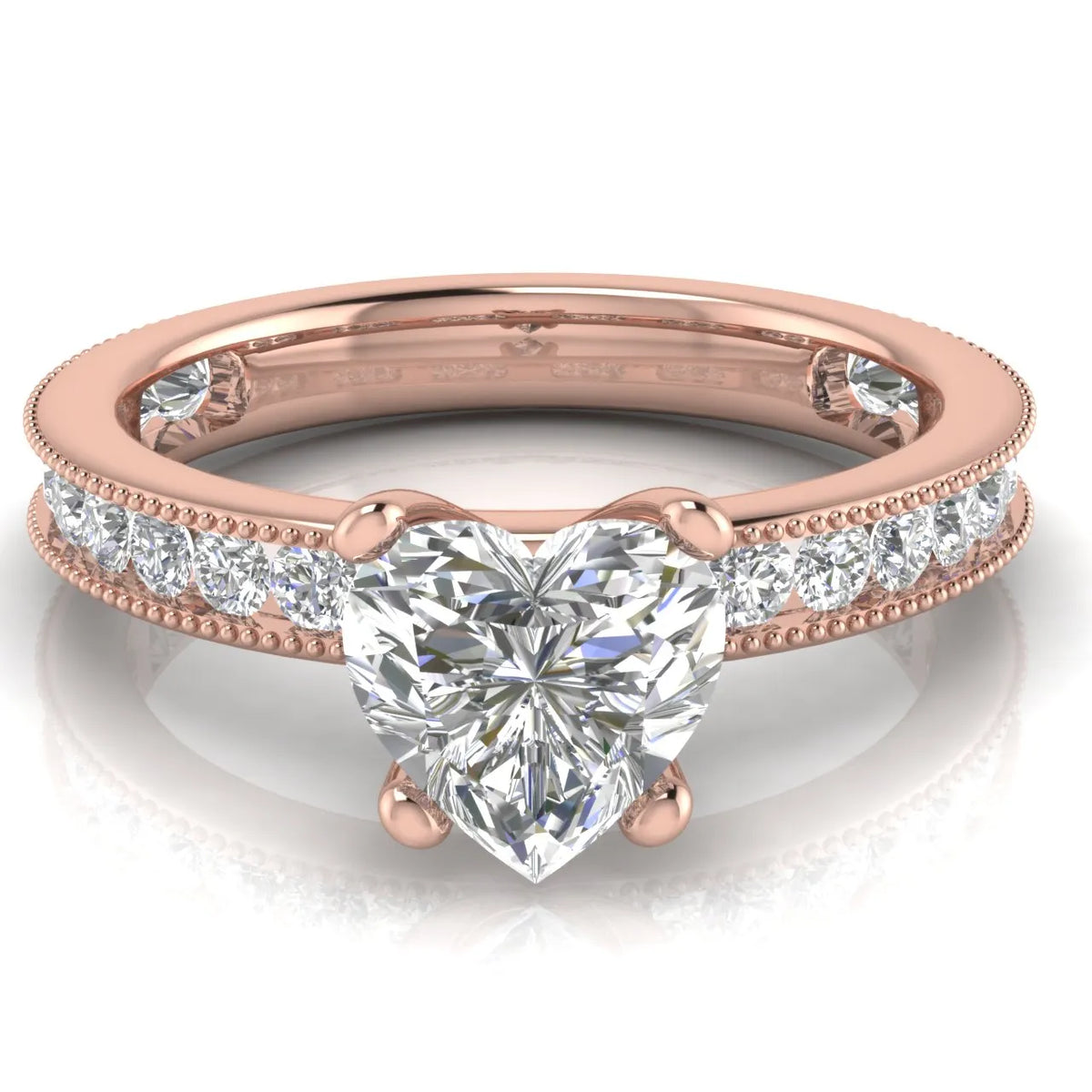 Vintage-Inspired Accent Solitaire Ring