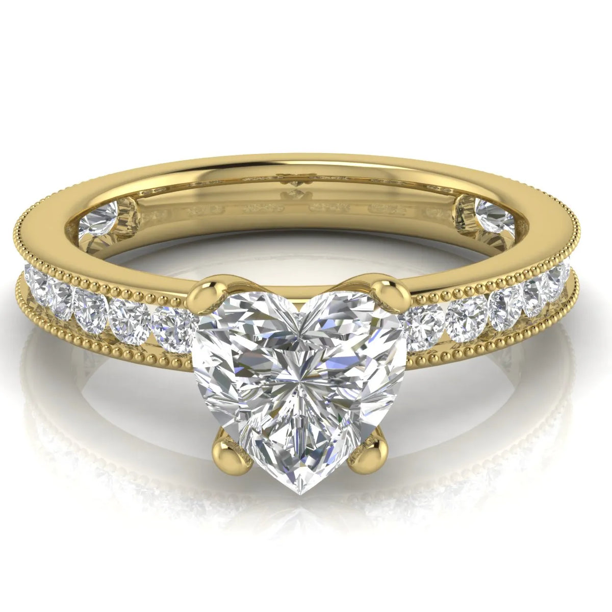 Vintage-Inspired Accent Solitaire Ring