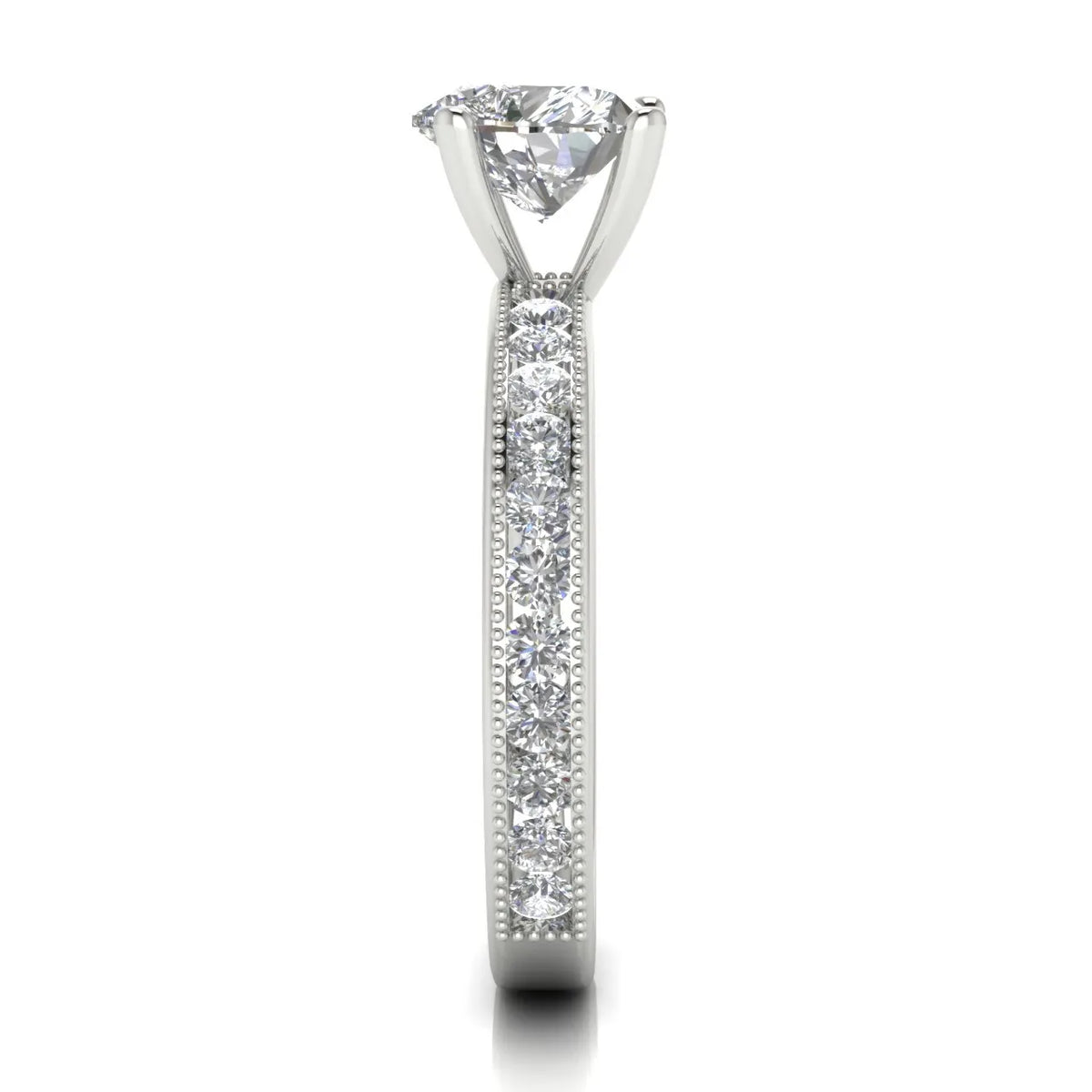Vintage-Inspired Accent Solitaire Ring