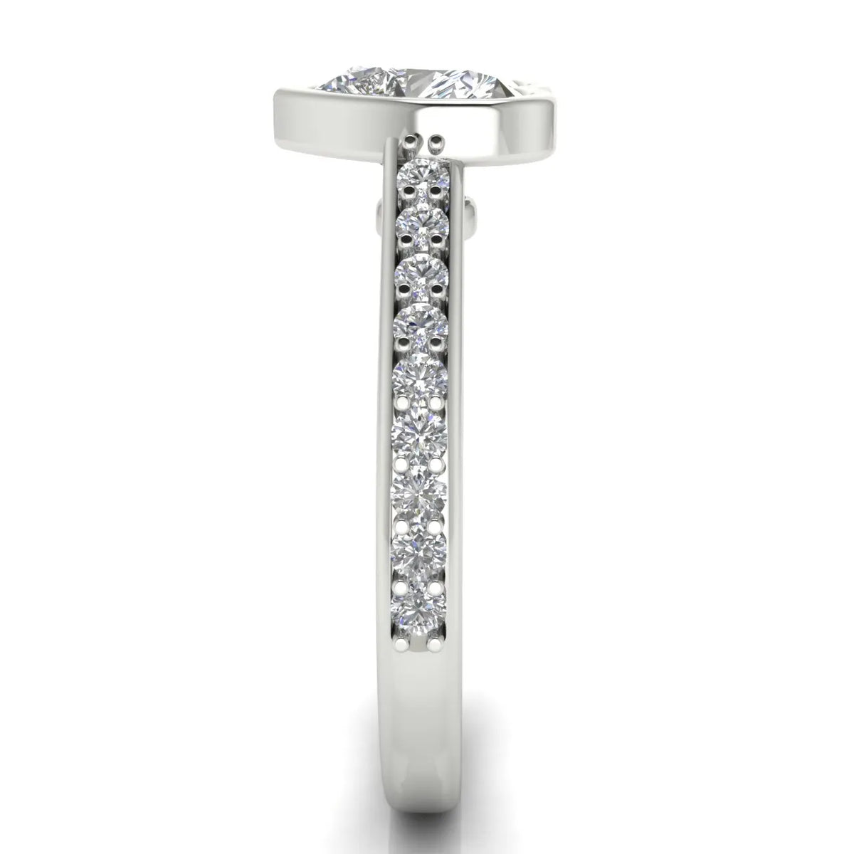 Elegant Bezel-Set Accent Ring