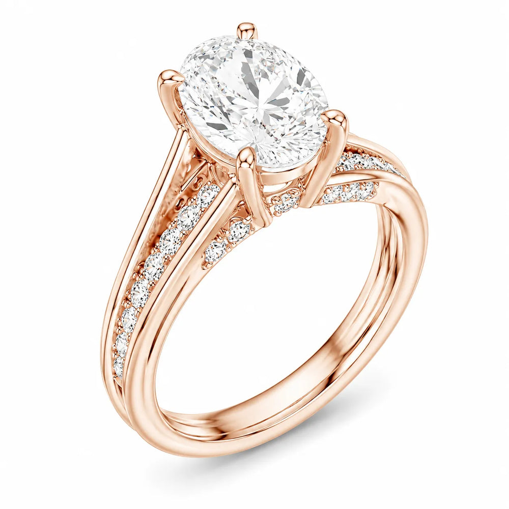 Step-Cut Harmony Radiance Halo Ring