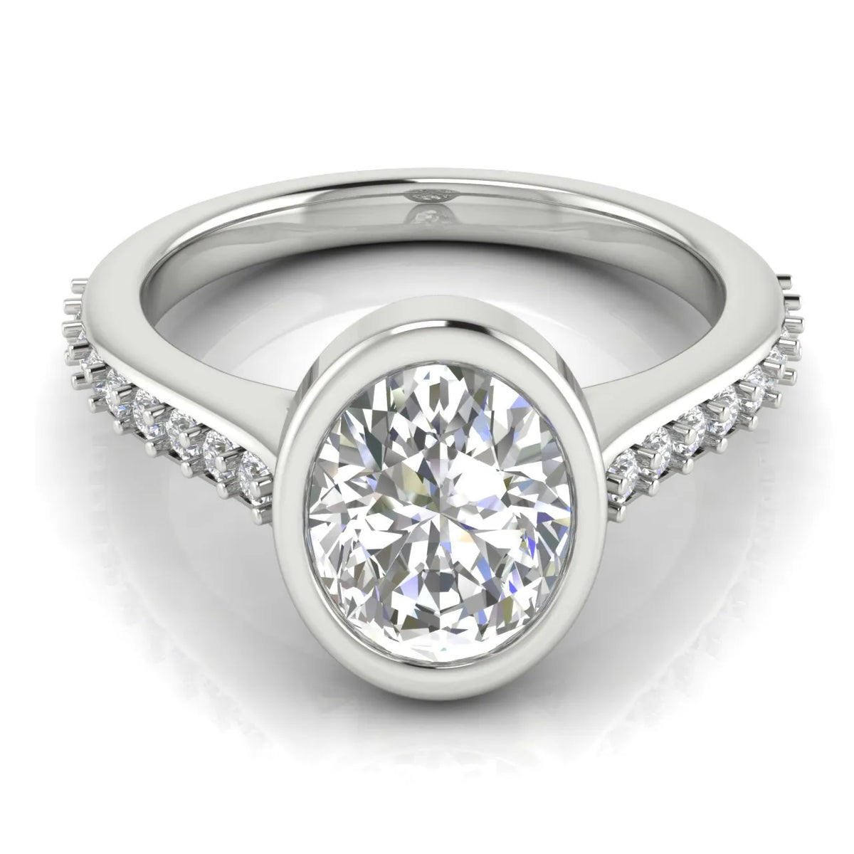 Elegant Bezel-Set Accent Ring