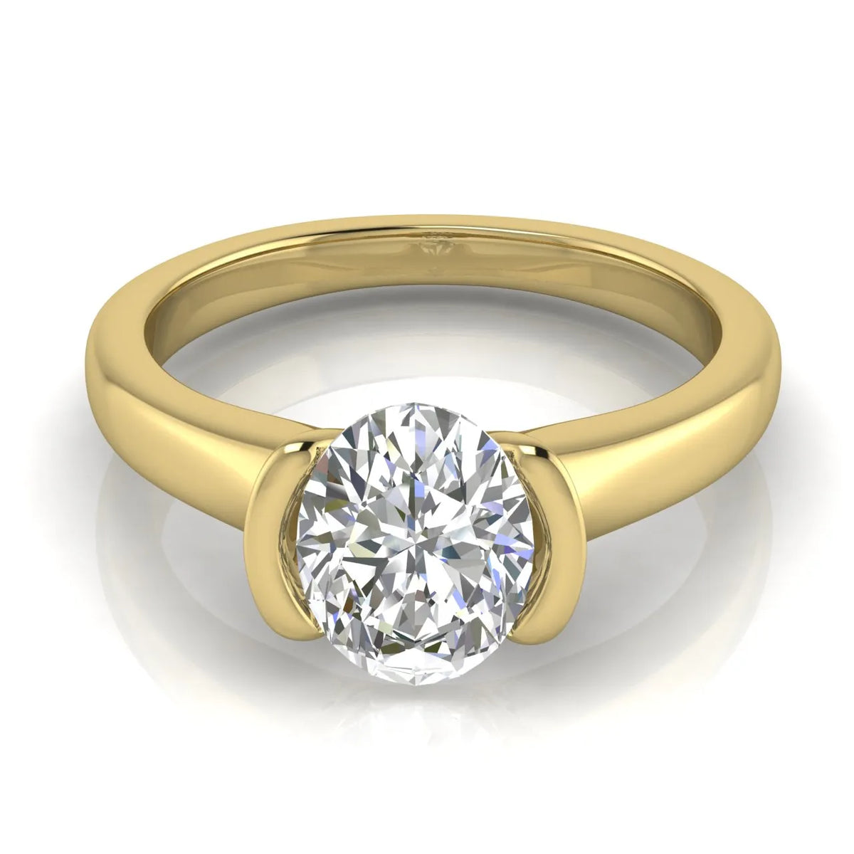 Modern Bezel-Inspired Solitaire Ring