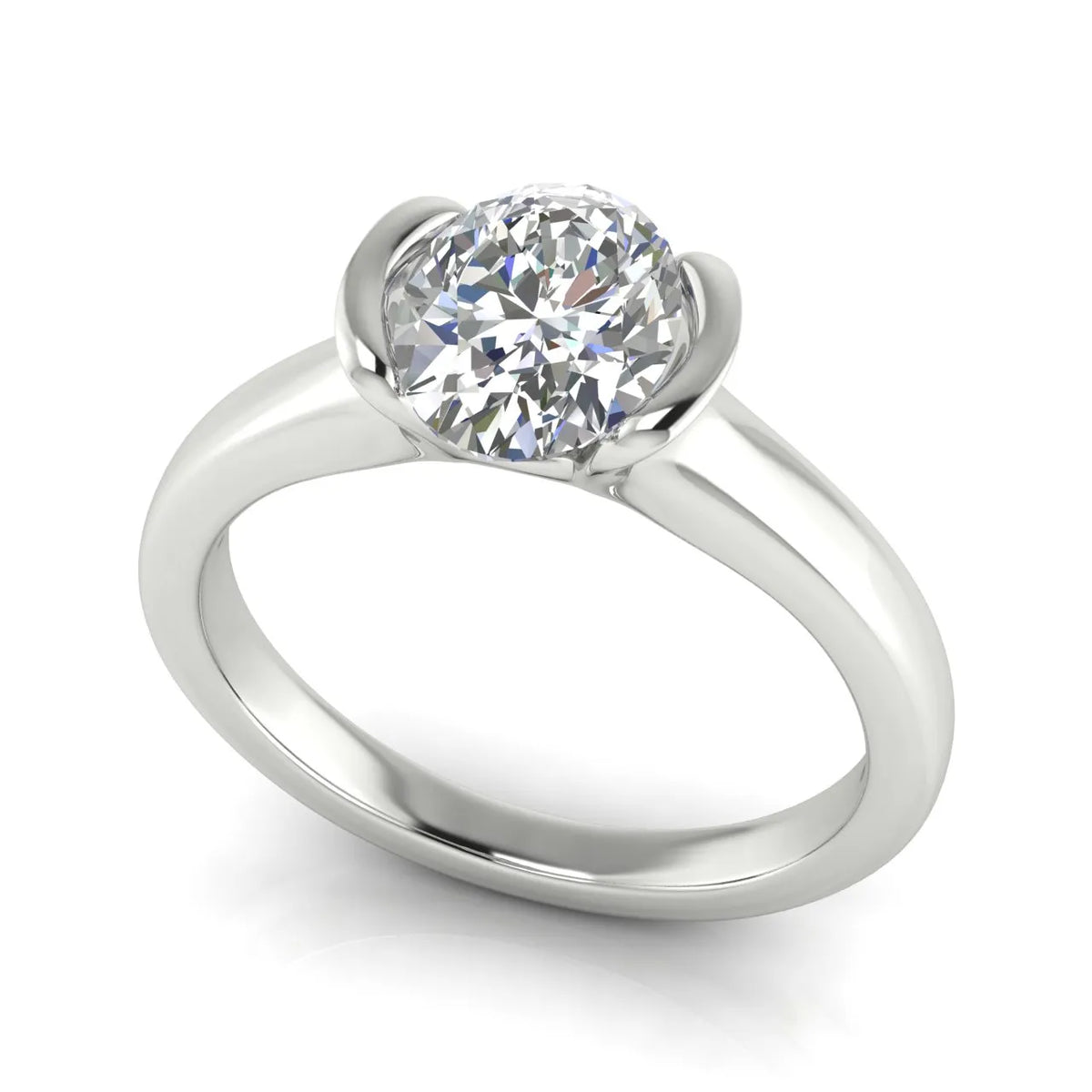 Modern Bezel-Inspired Solitaire Ring