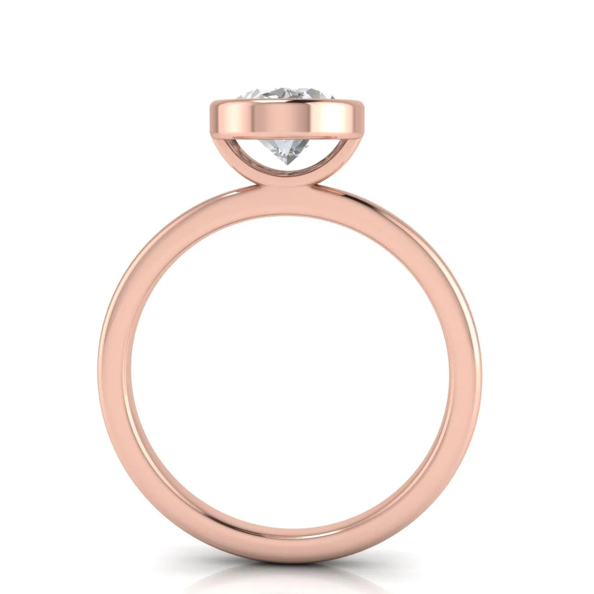 Modern Bezel-Set Solitaire Ring