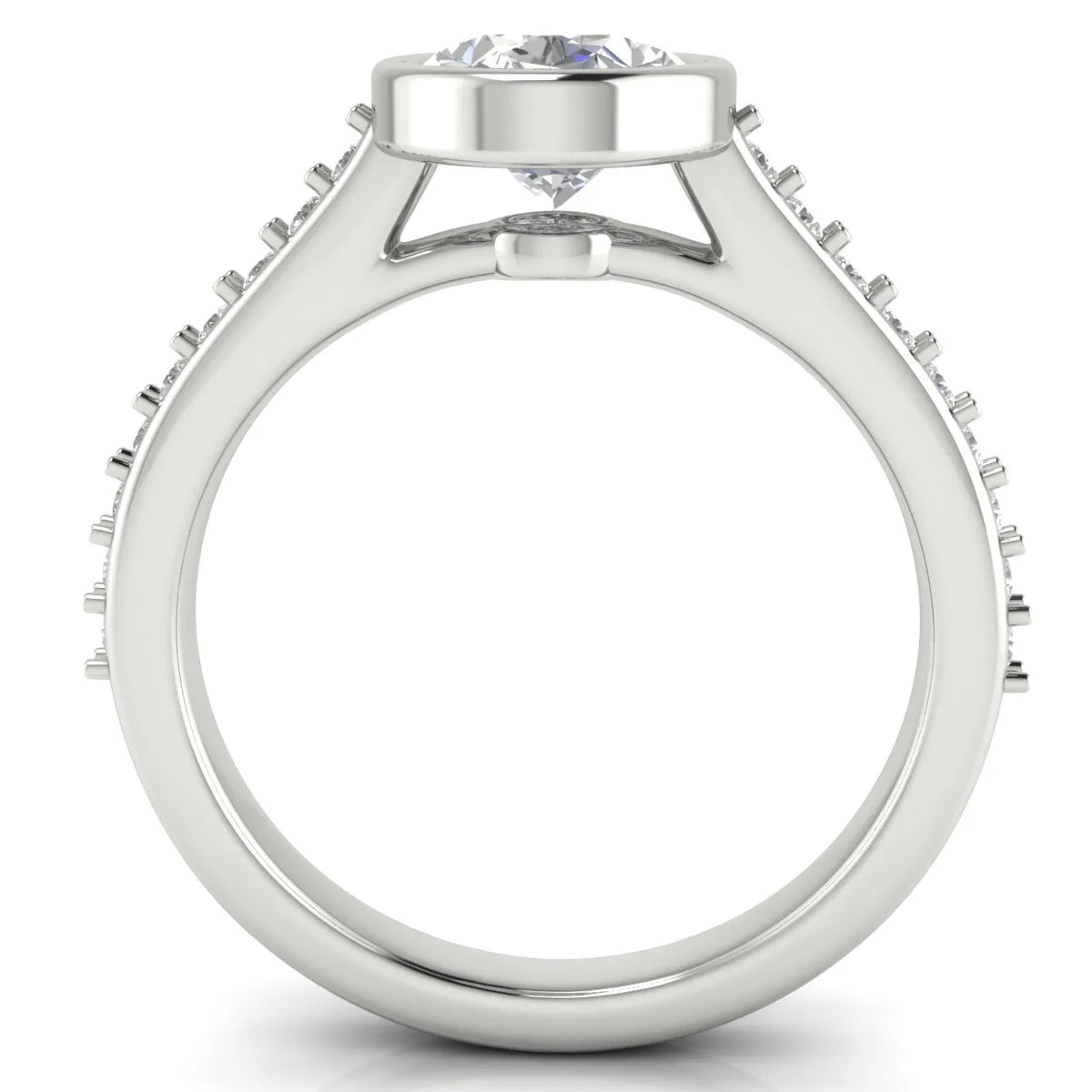 Elegant Bezel-Set Accent Ring
