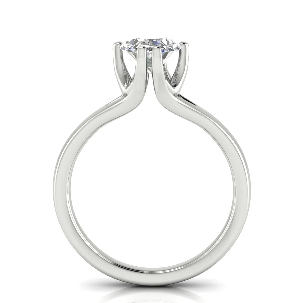 Contemporary Solitaire Engagement Ring