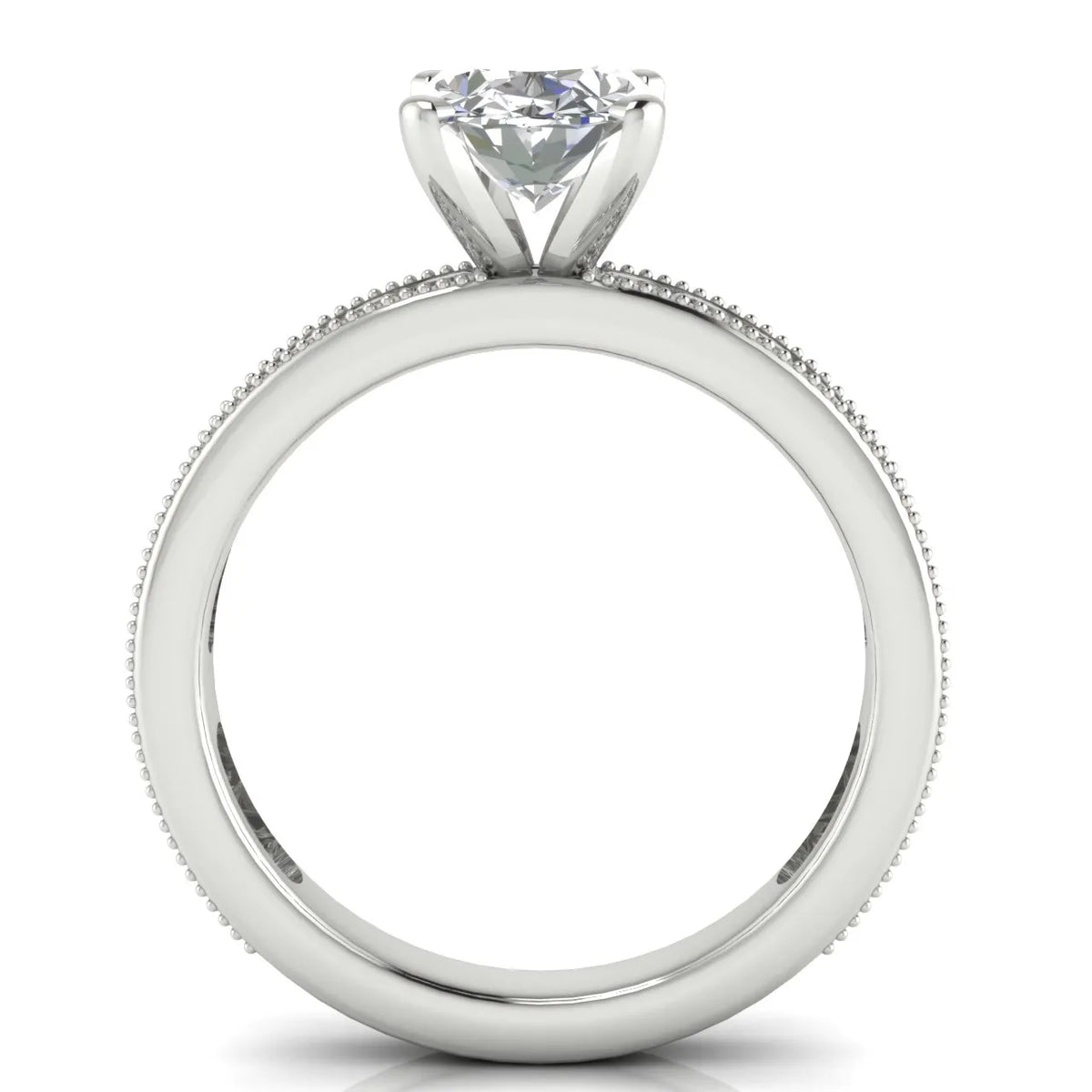 Vintage-Inspired Accent Solitaire Ring