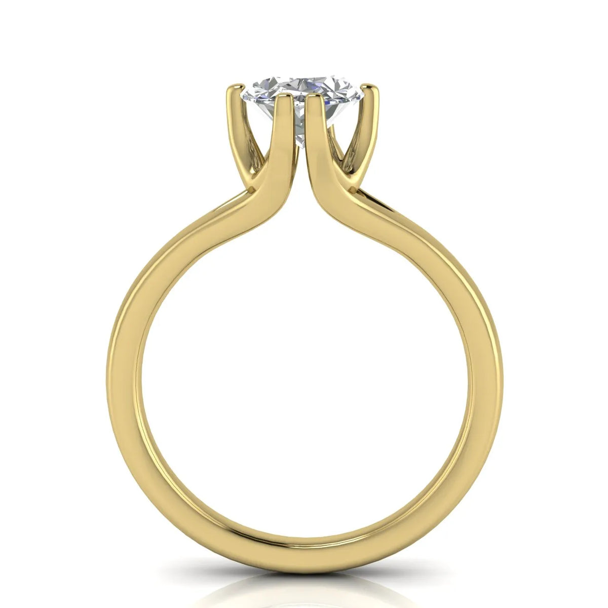 Contemporary Solitaire Engagement Ring