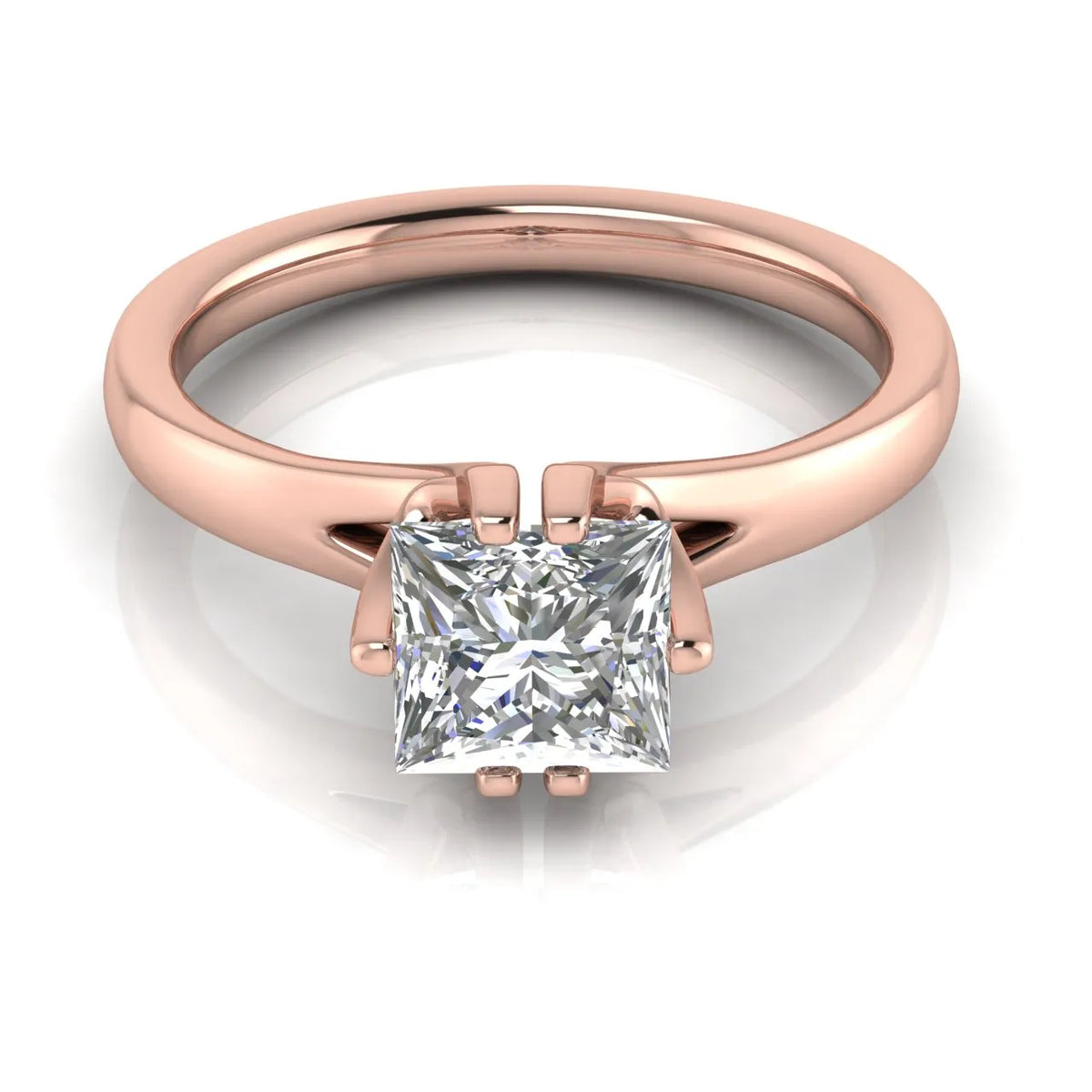 Contemporary Solitaire Engagement Ring