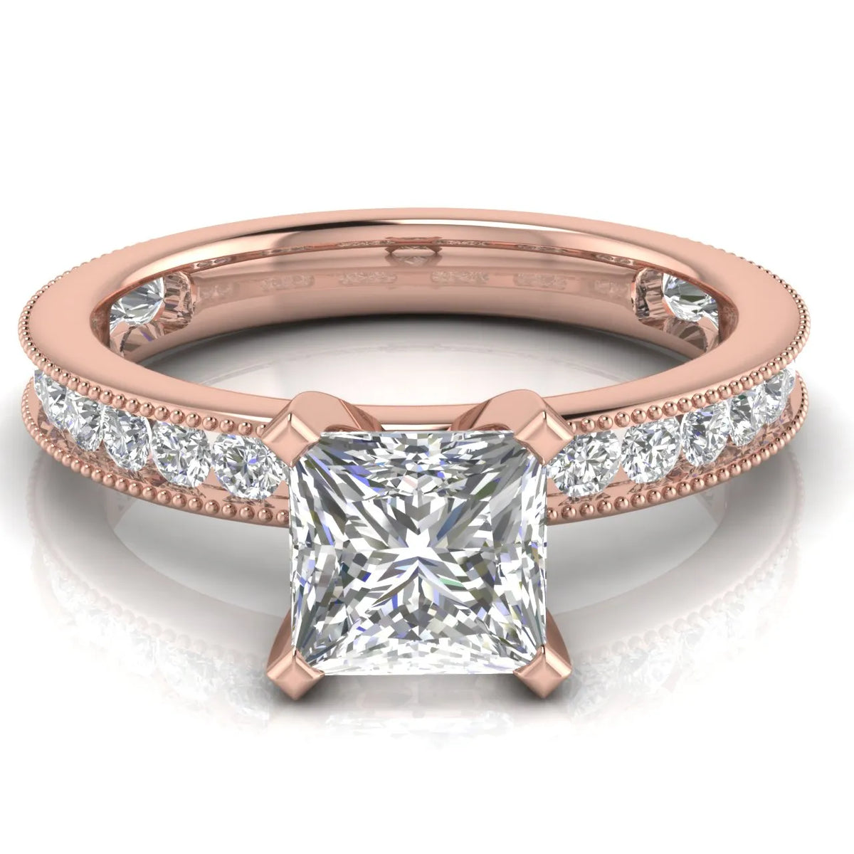 Vintage-Inspired Accent Solitaire Ring