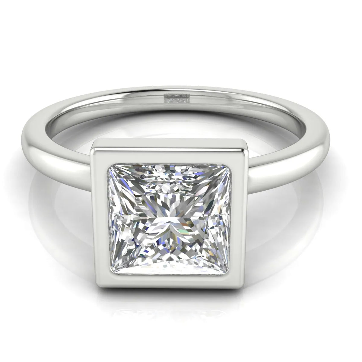 Modern Bezel-Set Solitaire Ring