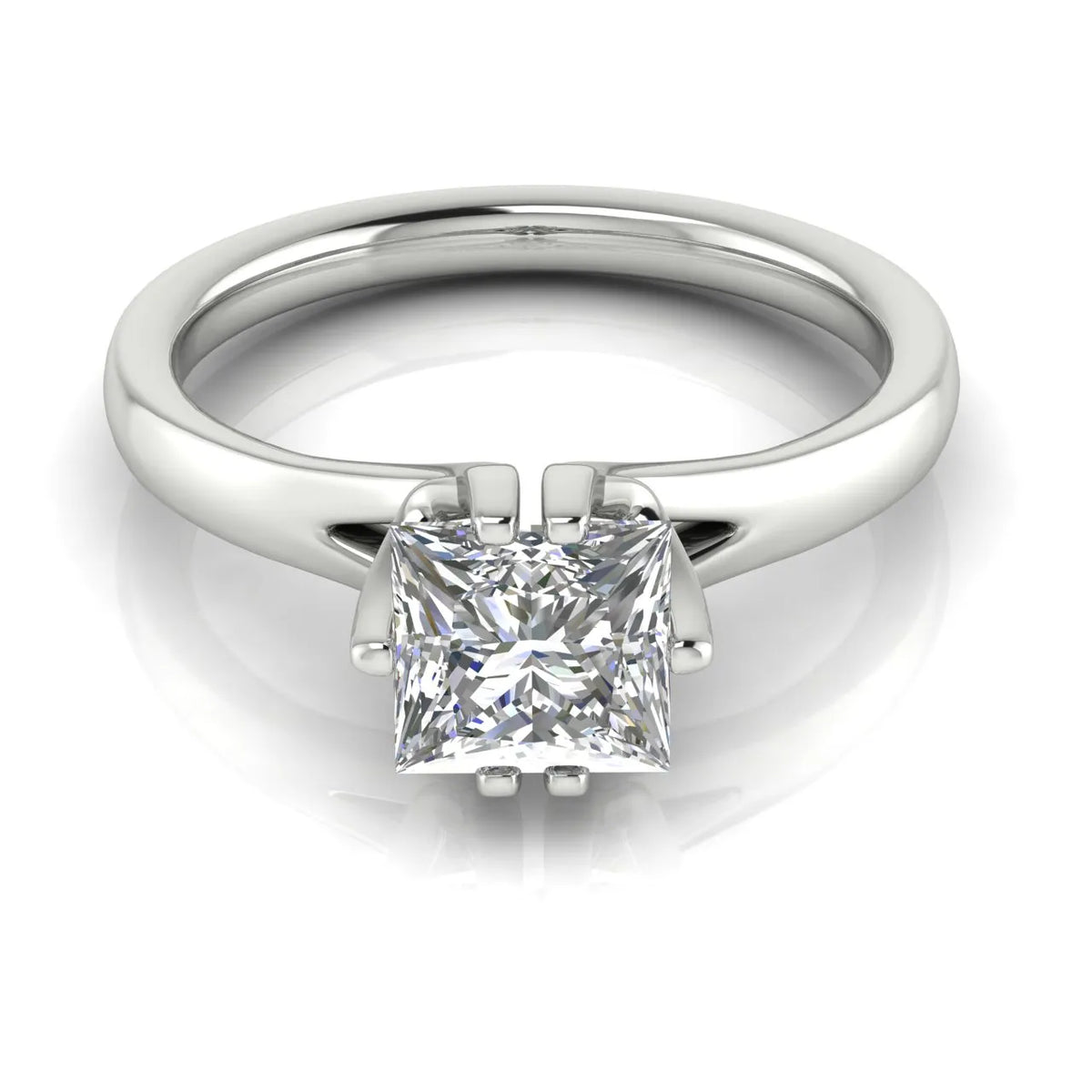 Contemporary Solitaire Engagement Ring