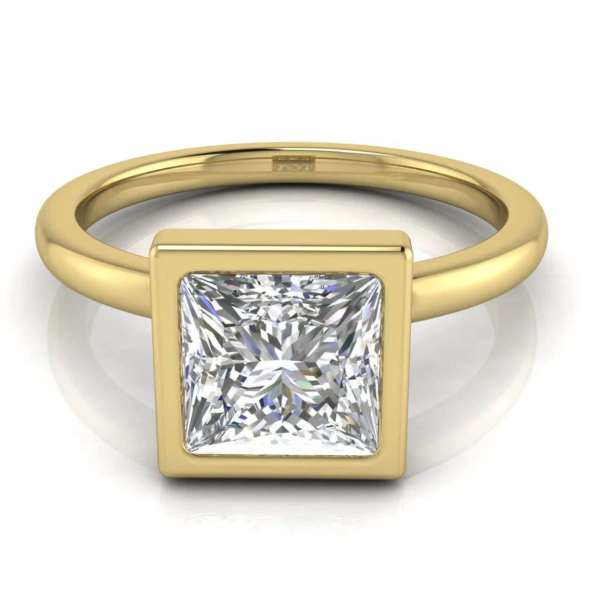 Modern Bezel-Set Solitaire Ring