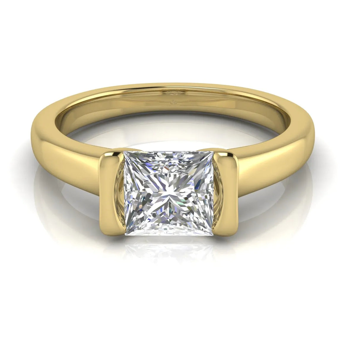 Modern Bezel-Inspired Solitaire Ring