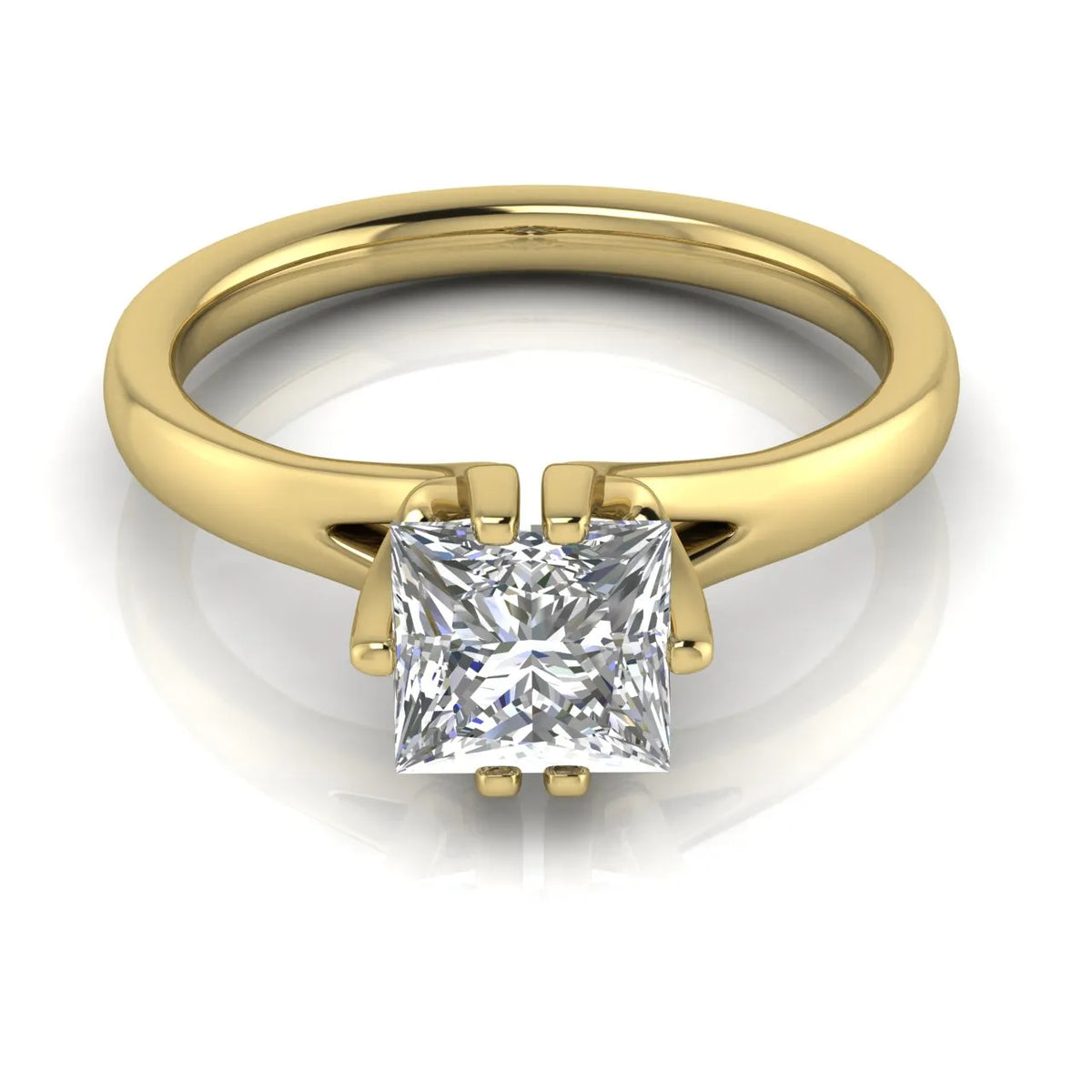 Contemporary Solitaire Engagement Ring
