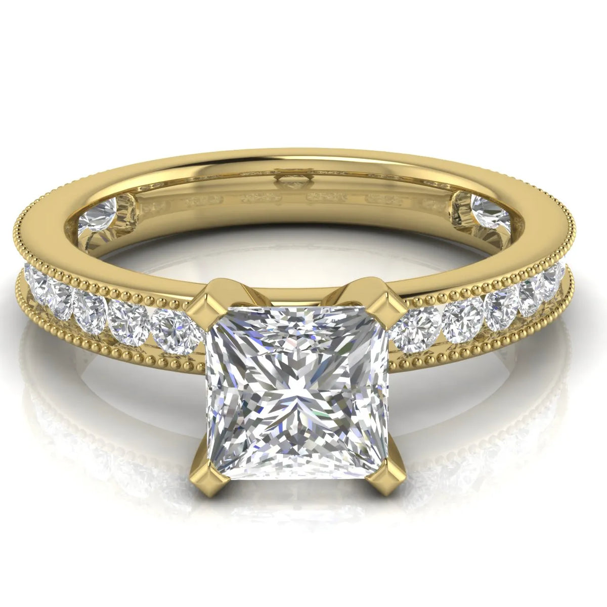 Vintage-Inspired Accent Solitaire Ring