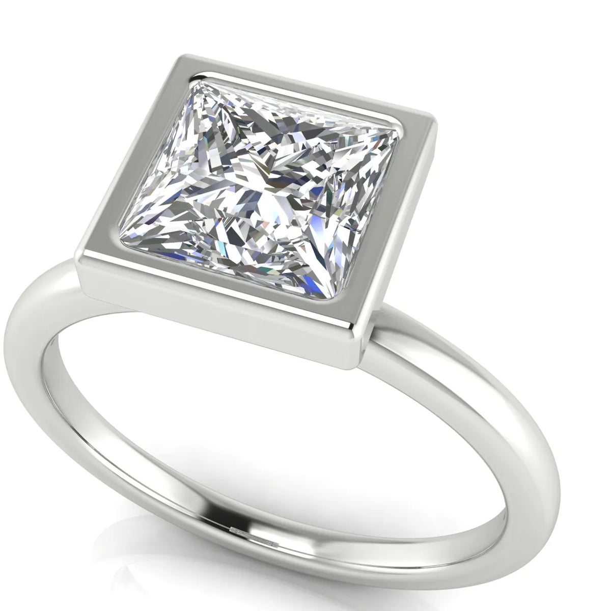 Modern Bezel-Set Solitaire Ring