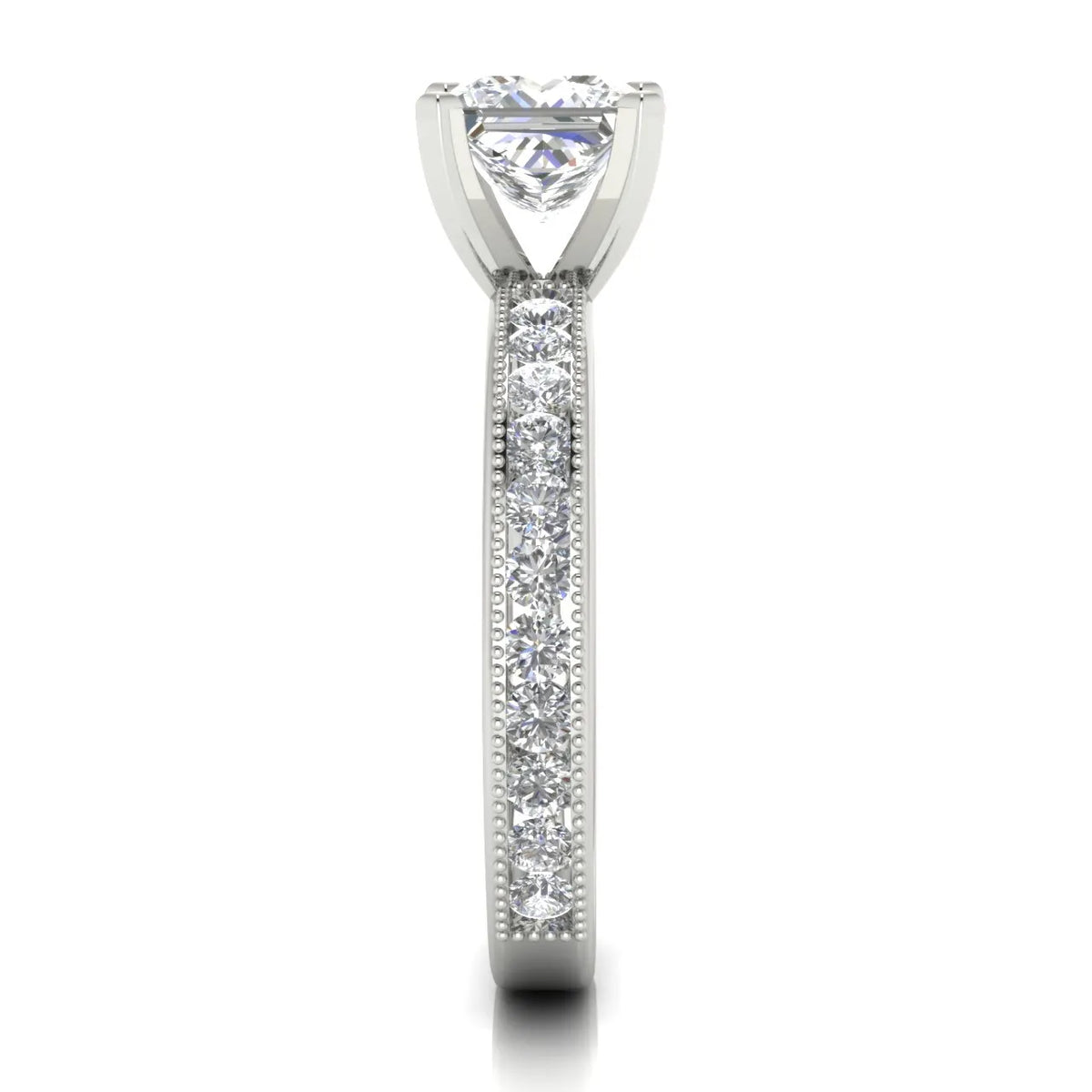 Vintage-Inspired Accent Solitaire Ring