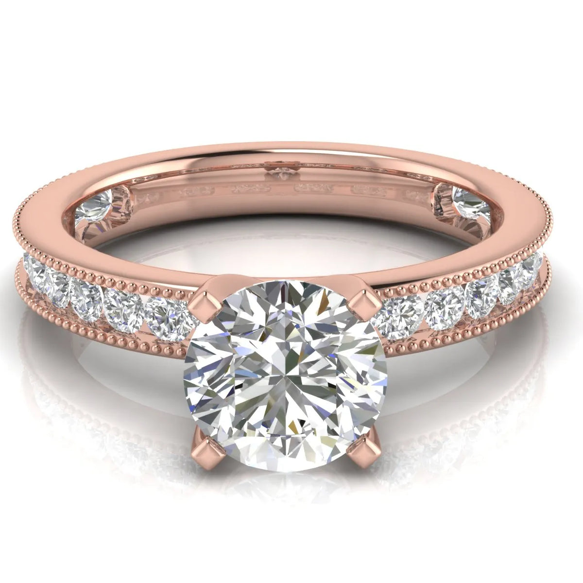 Vintage-Inspired Accent Solitaire Ring