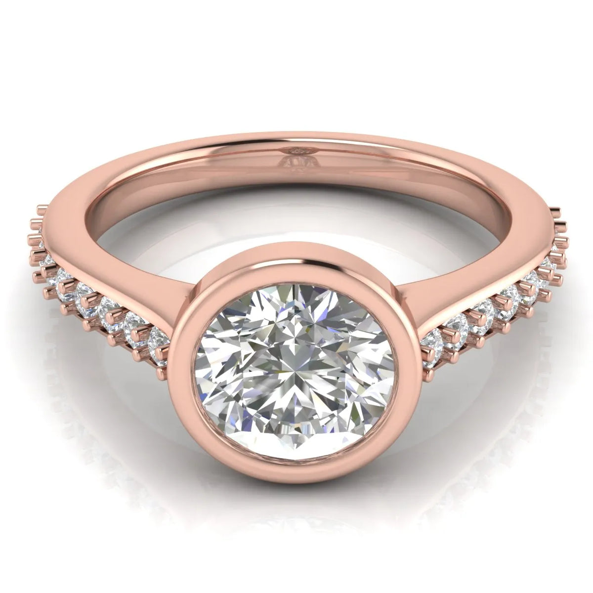 Elegant Bezel-Set Accent Ring