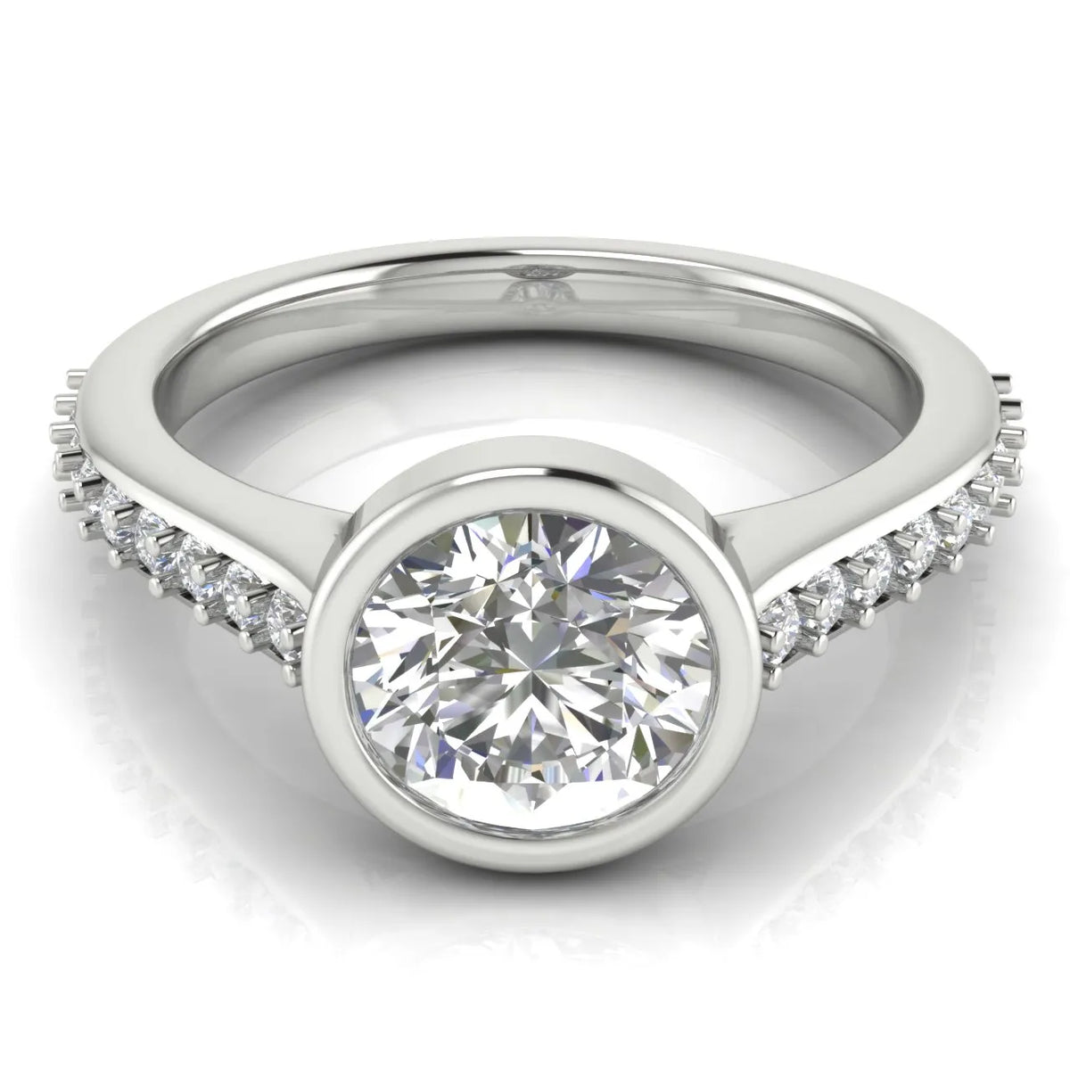 Elegant Bezel-Set Accent Ring