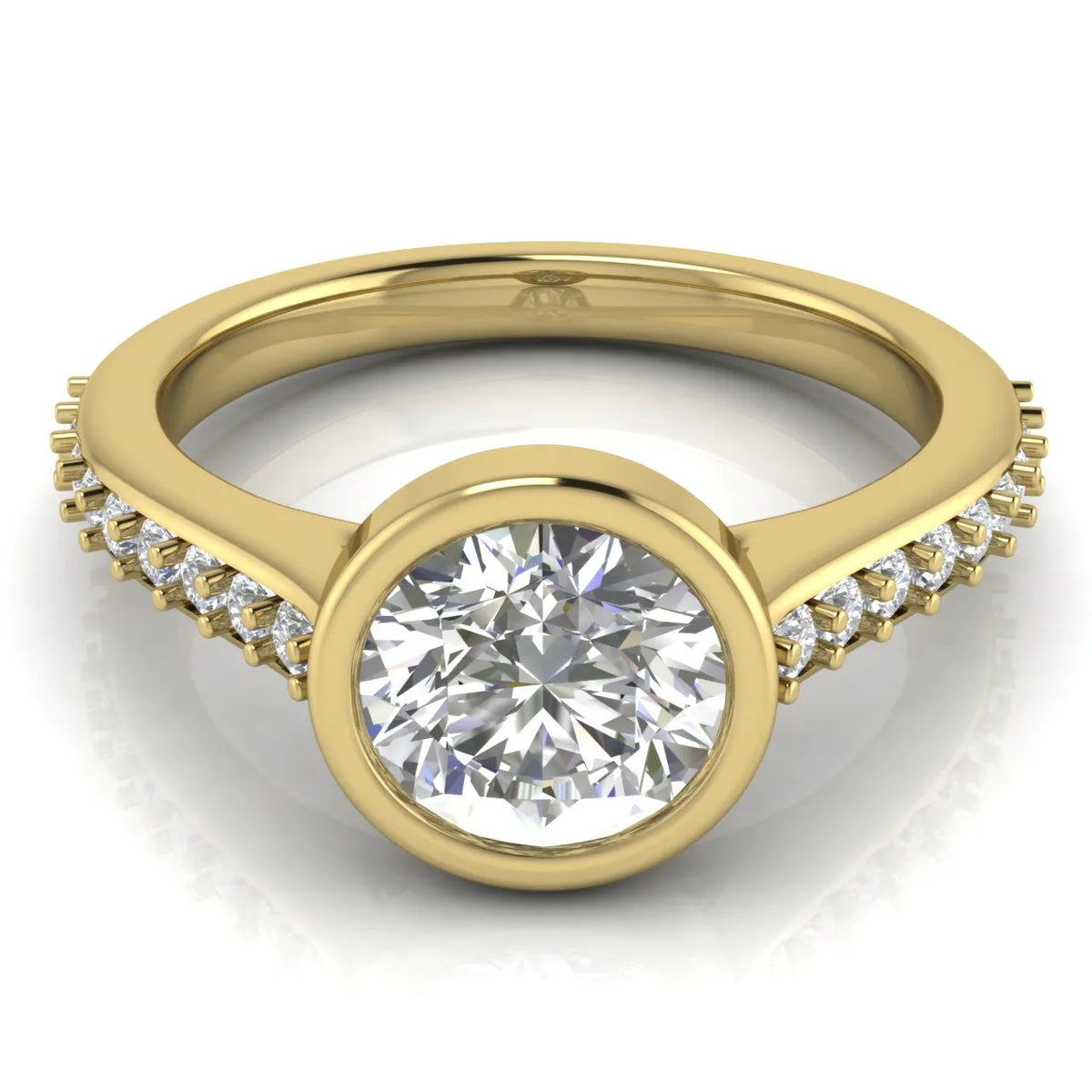 Elegant Bezel-Set Accent Ring