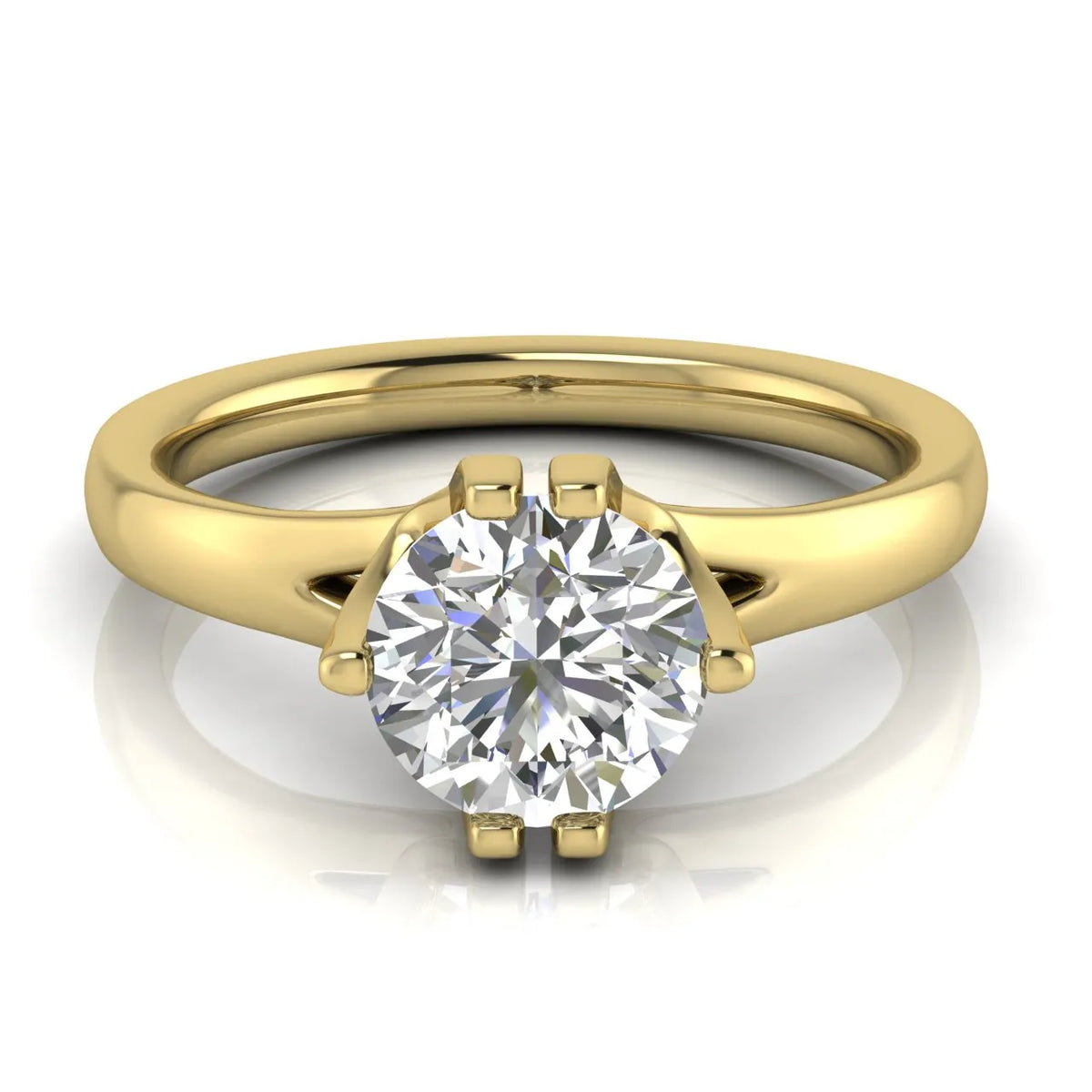 Contemporary Solitaire Engagement Ring