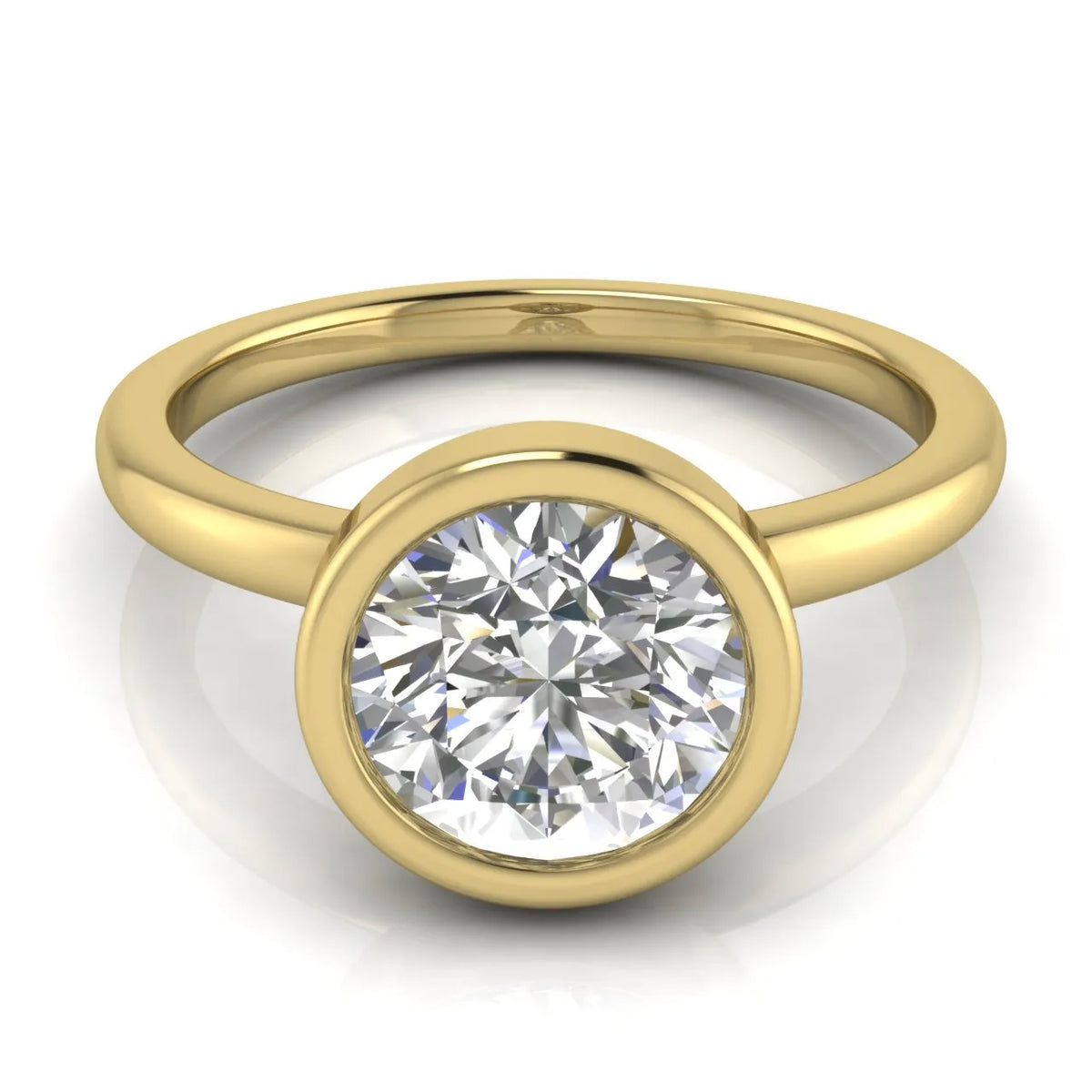 Modern Bezel-Set Solitaire Ring