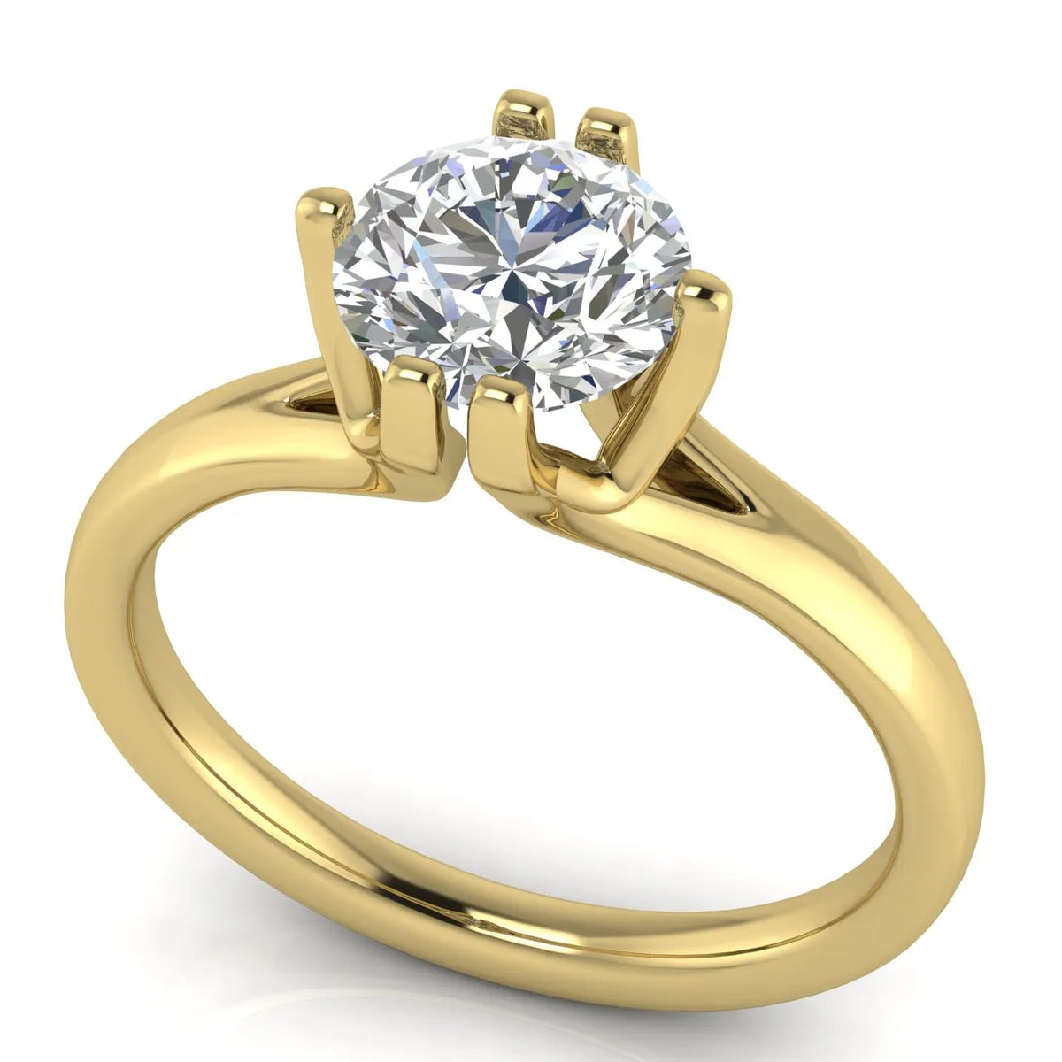 Contemporary Solitaire Engagement Ring