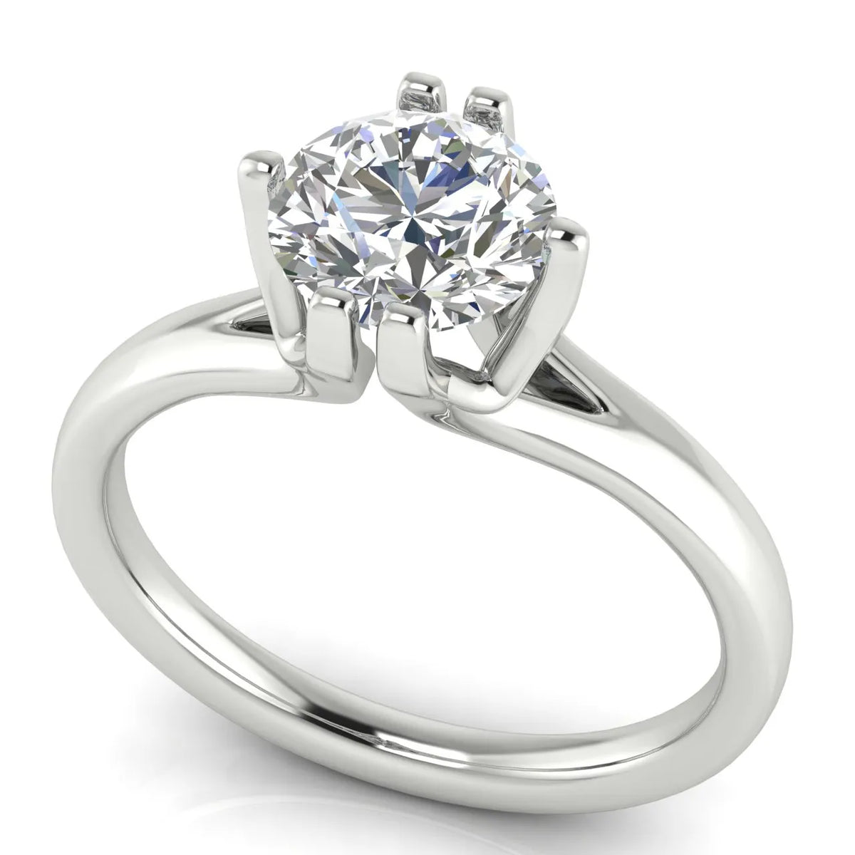 Contemporary Solitaire Engagement Ring