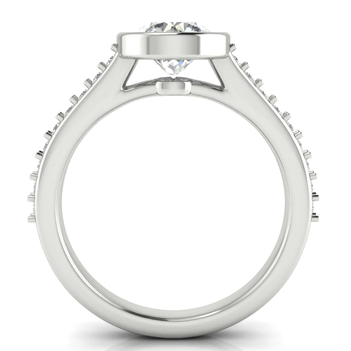 Elegant Bezel-Set Accent Ring