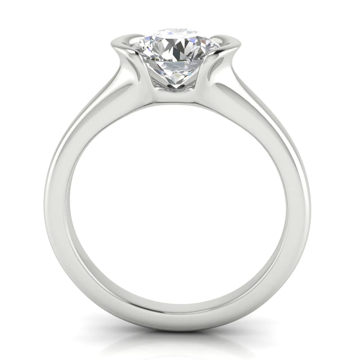 Modern Bezel-Inspired Solitaire Ring
