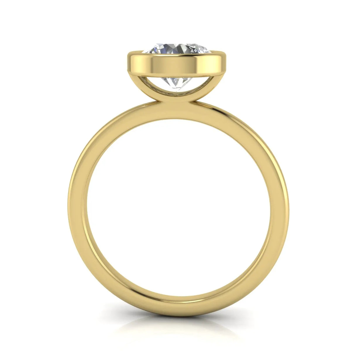 Modern Bezel-Set Solitaire Ring