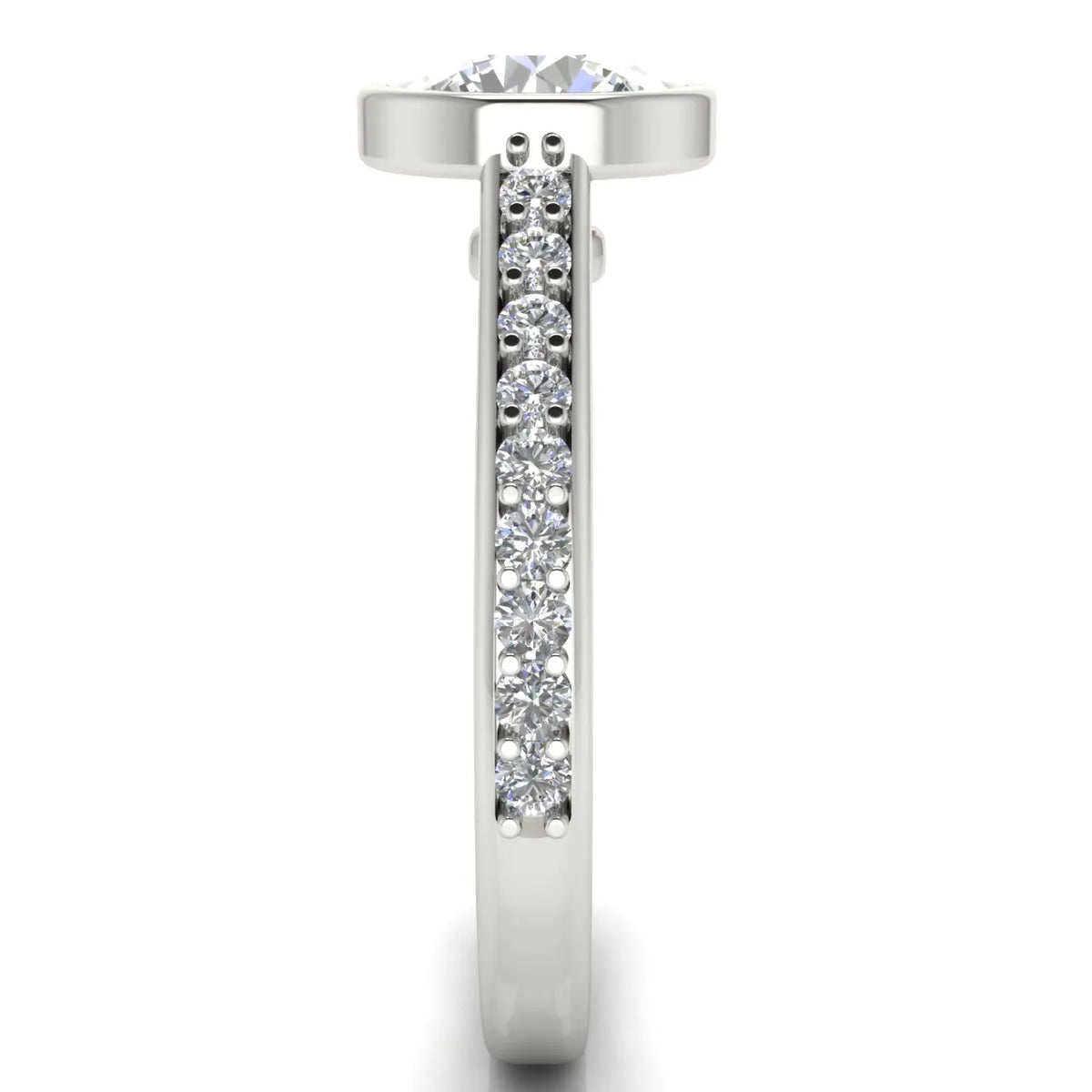 Elegant Bezel-Set Accent Ring