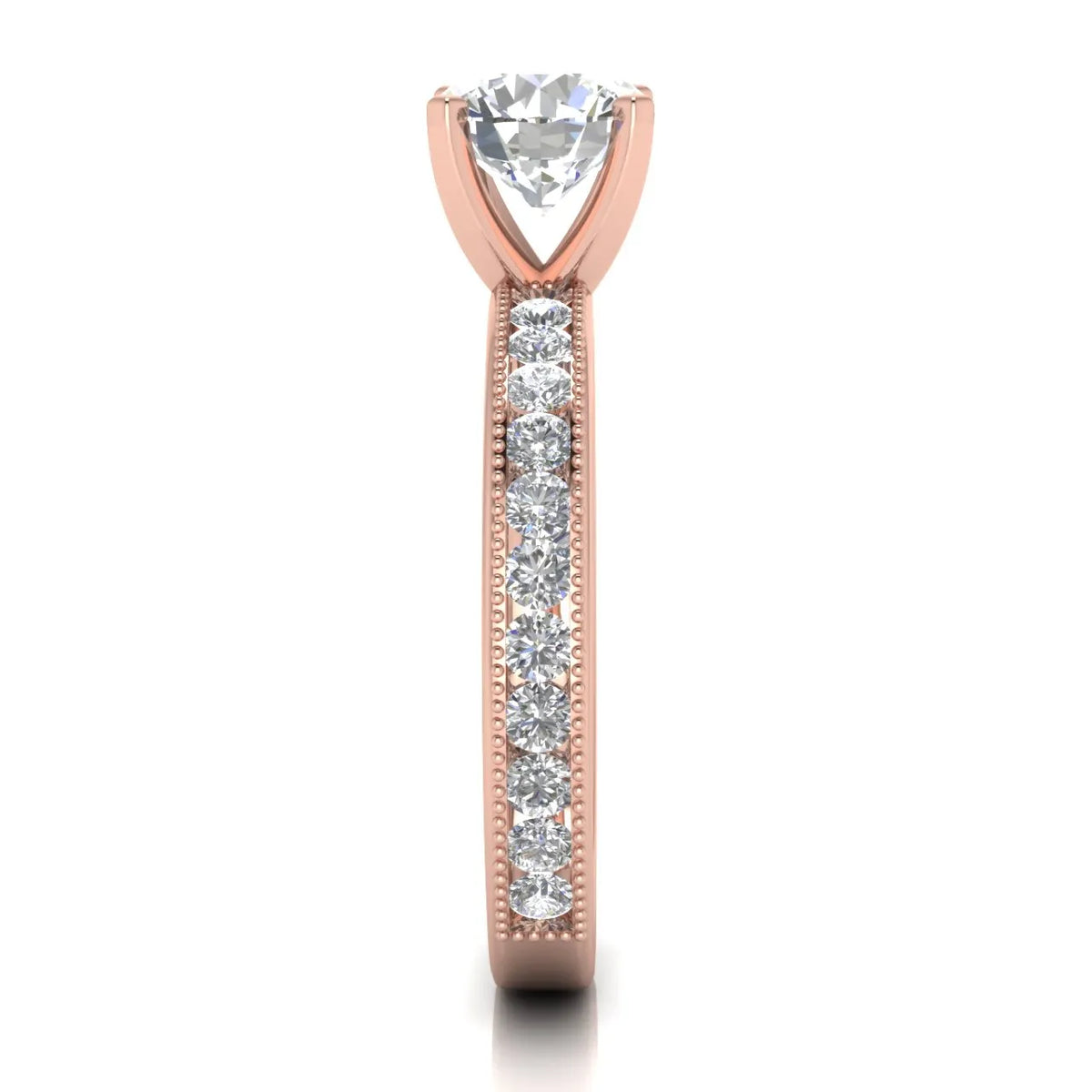 Vintage-Inspired Accent Solitaire Ring