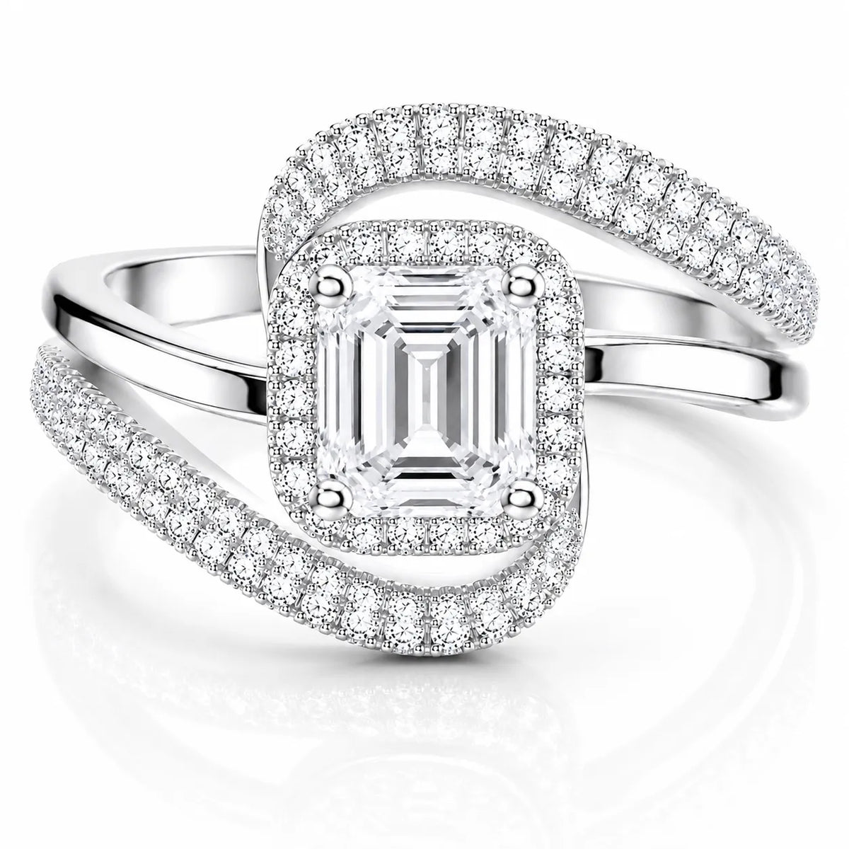 Oval Radiance Twist Engagement Ring
