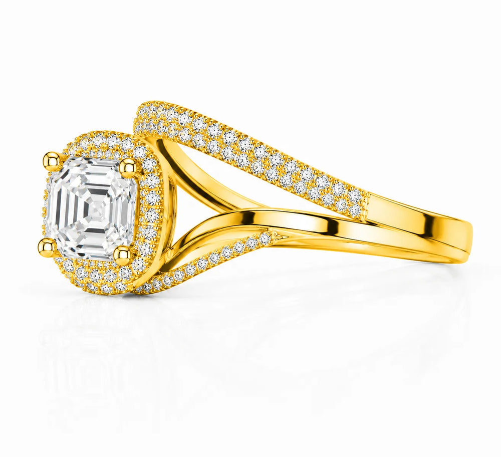 Oval Radiance Twist Engagement Ring