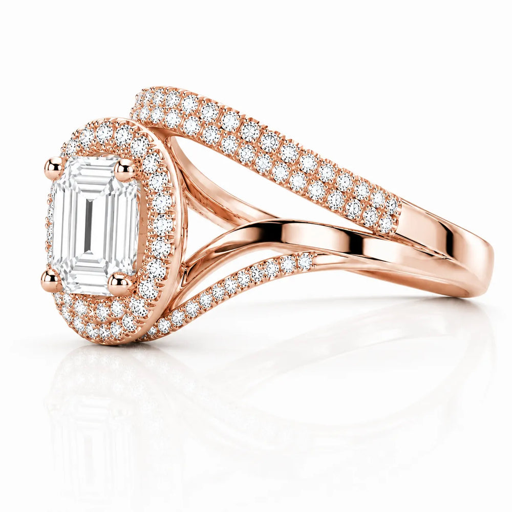Oval Radiance Twist Engagement Ring