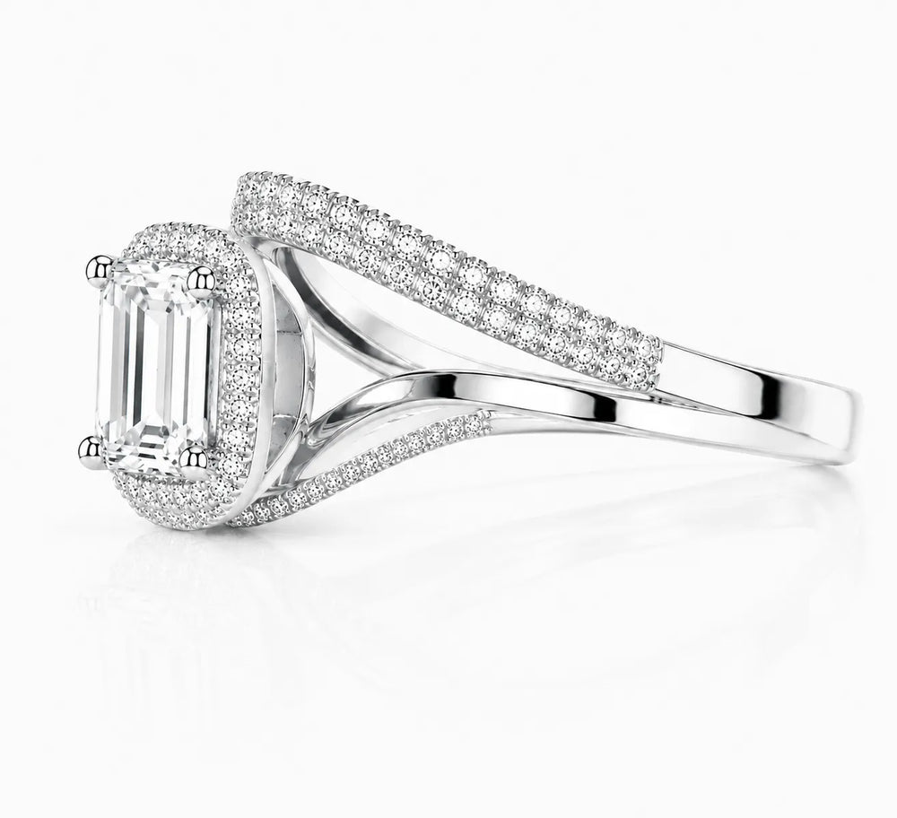 Oval Radiance Twist Engagement Ring