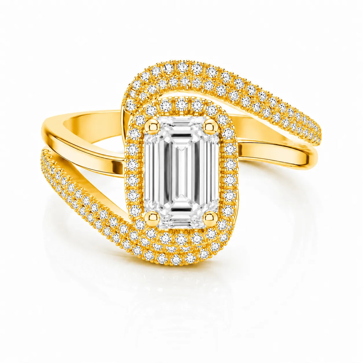 Oval Radiance Twist Engagement Ring