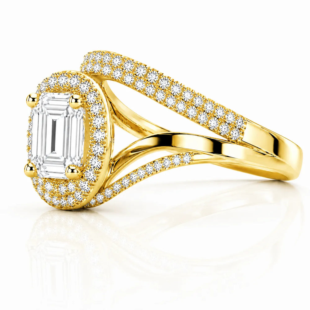 Oval Radiance Twist Engagement Ring