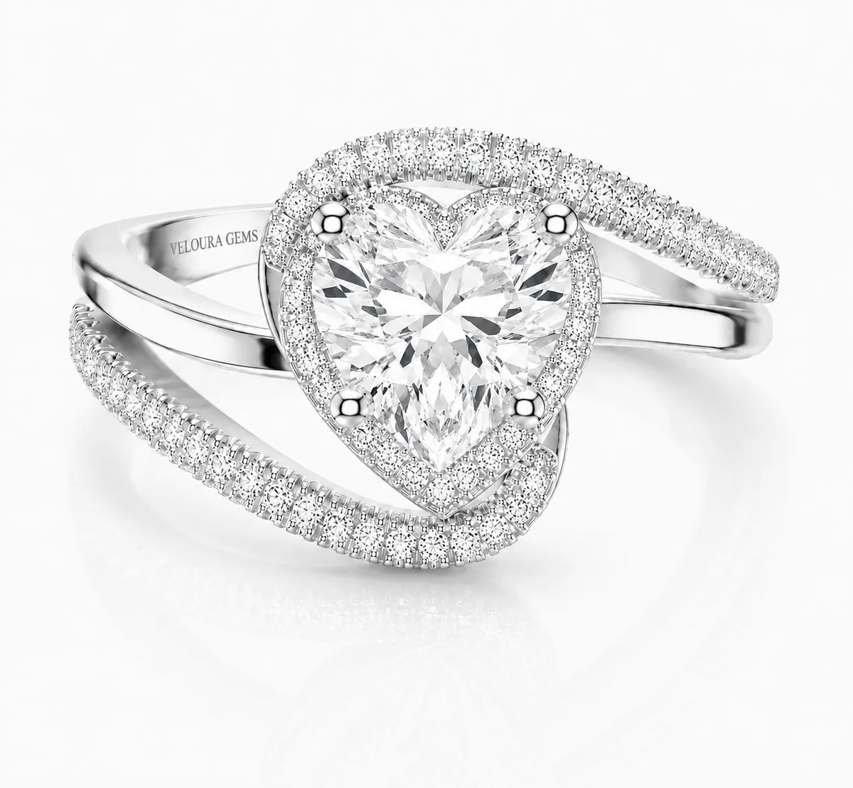 Oval Radiance Twist Engagement Ring