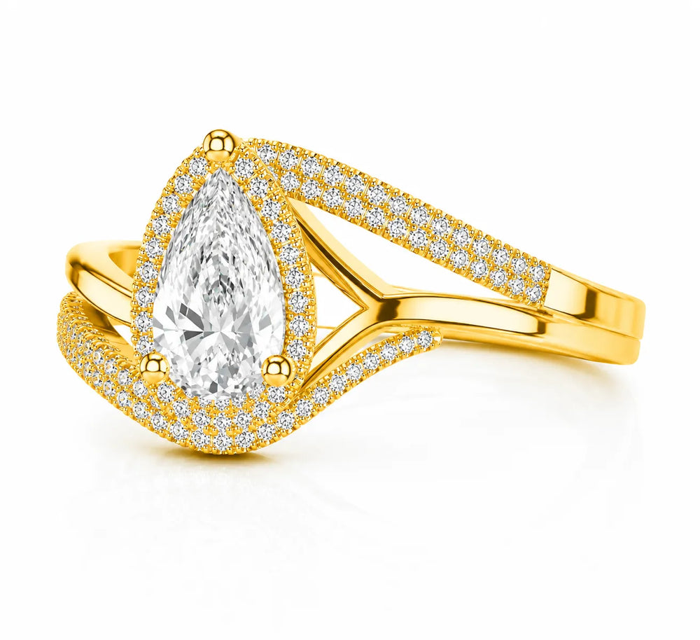 Oval Radiance Twist Engagement Ring