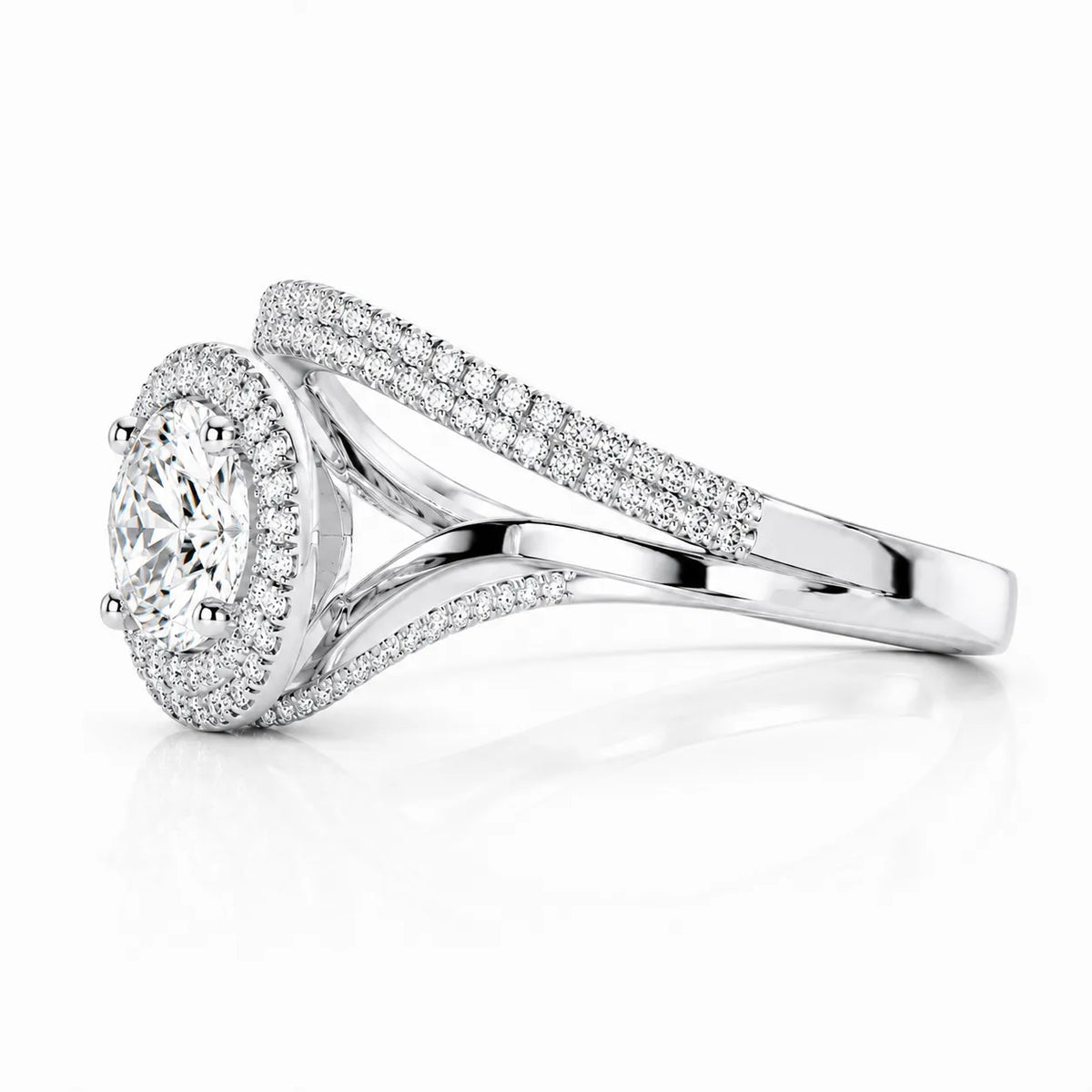 Oval Radiance Twist Engagement Ring