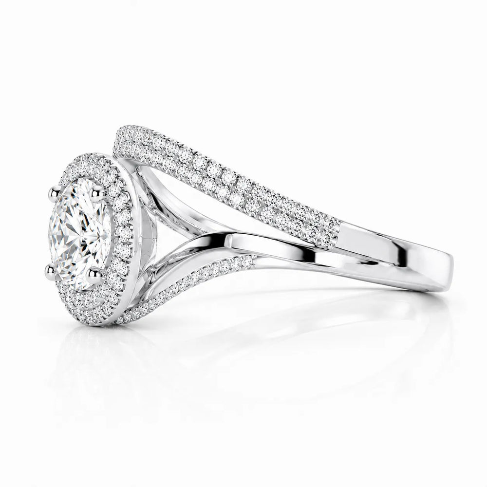 Oval Radiance Twist Engagement Ring
