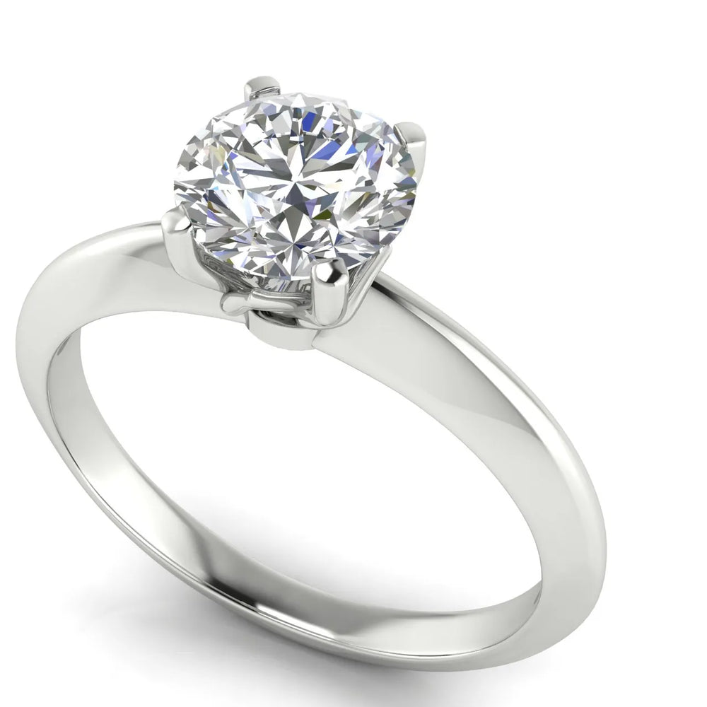 Romantic Solitaire Ring with Elegant Prong Setting