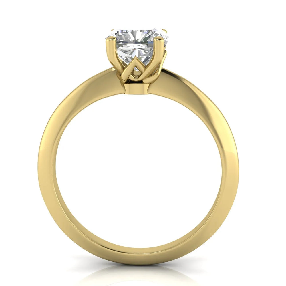 Romantic Solitaire Ring with Elegant Prong Setting