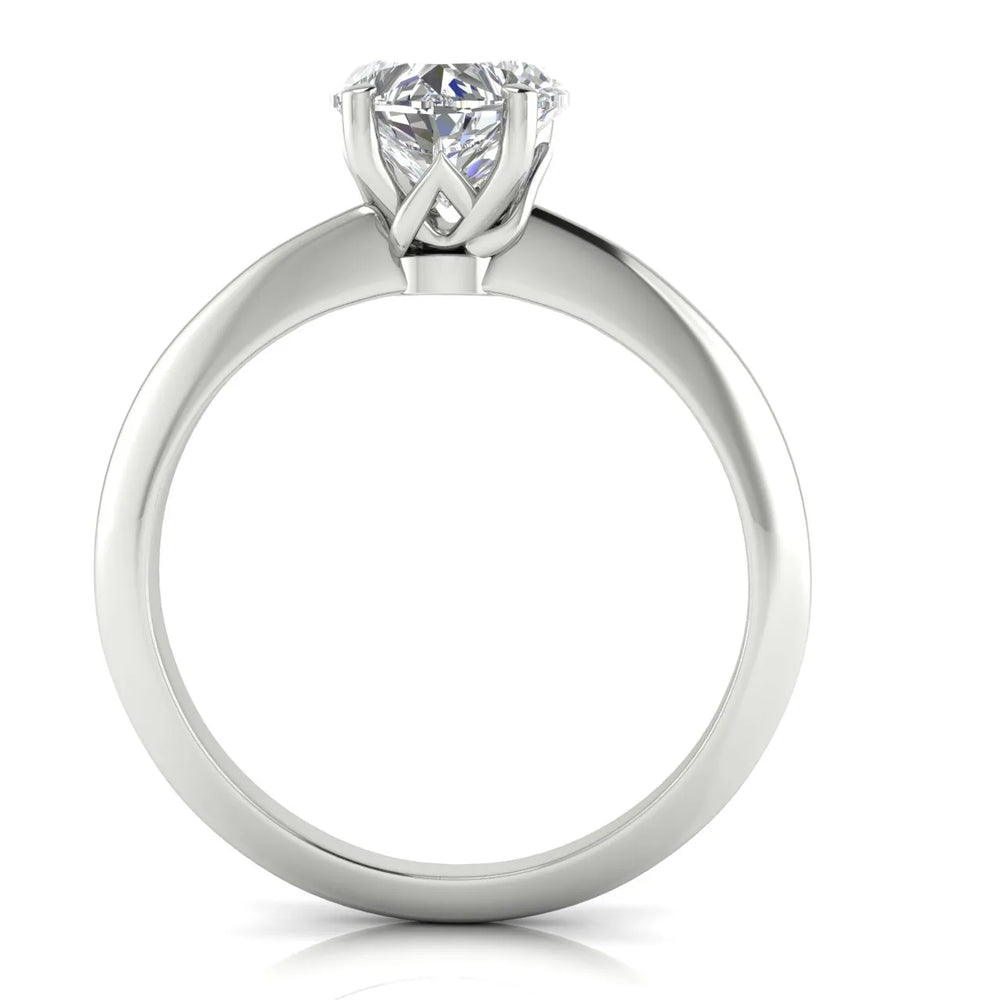 Romantic Solitaire Ring with Elegant Prong Setting