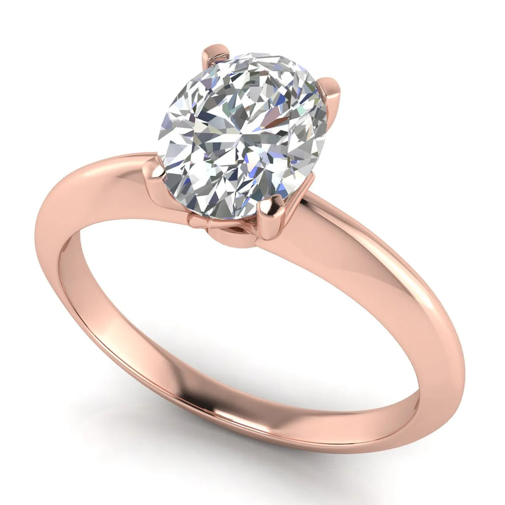 Romantic Solitaire Ring with Elegant Prong Setting